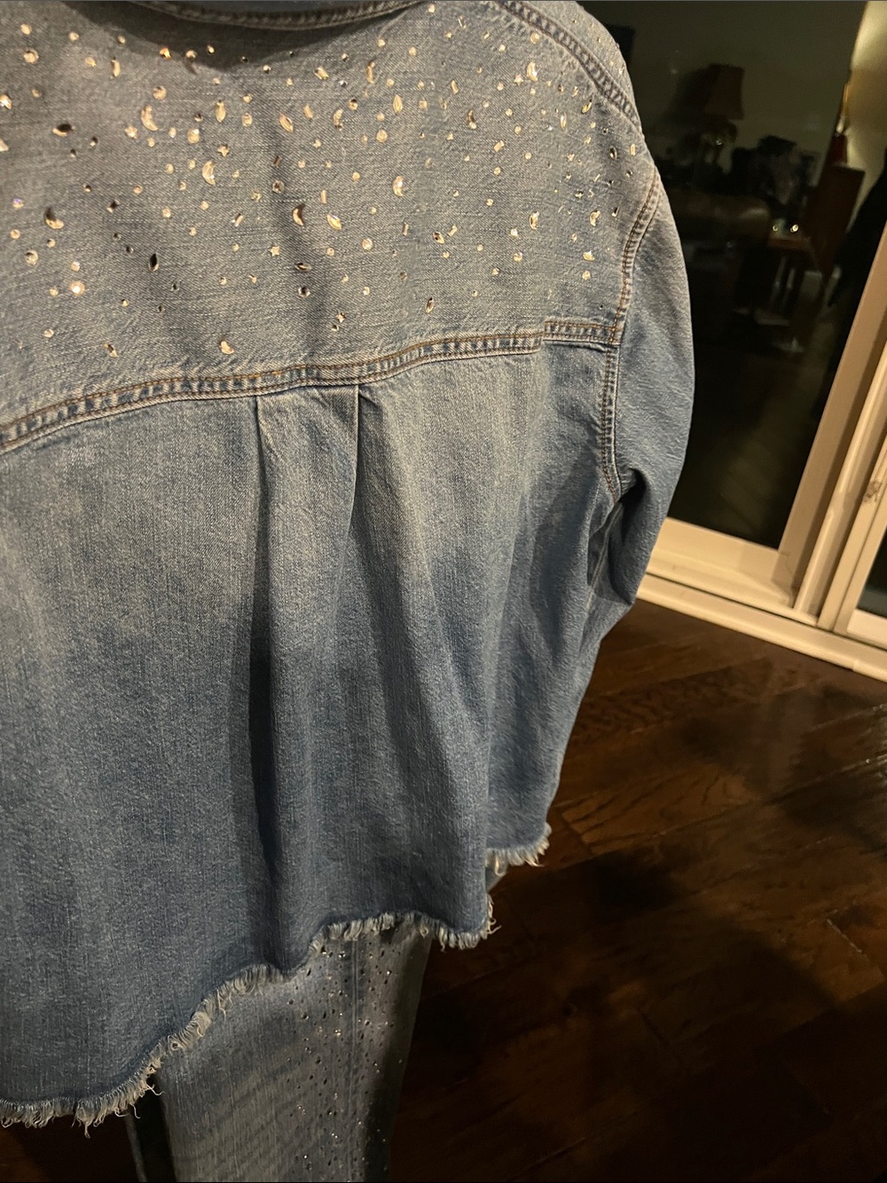 Johnny Was Light Blue Straight-Leg Jeans Set with Crystal Embellishment - Picture 12 of 13
